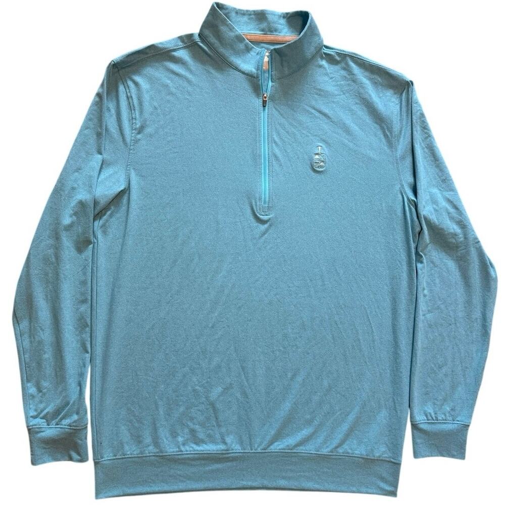 Straight Down Quarter Zip Pullover Mens Size M Blue Golf 1/4 Zip Performance